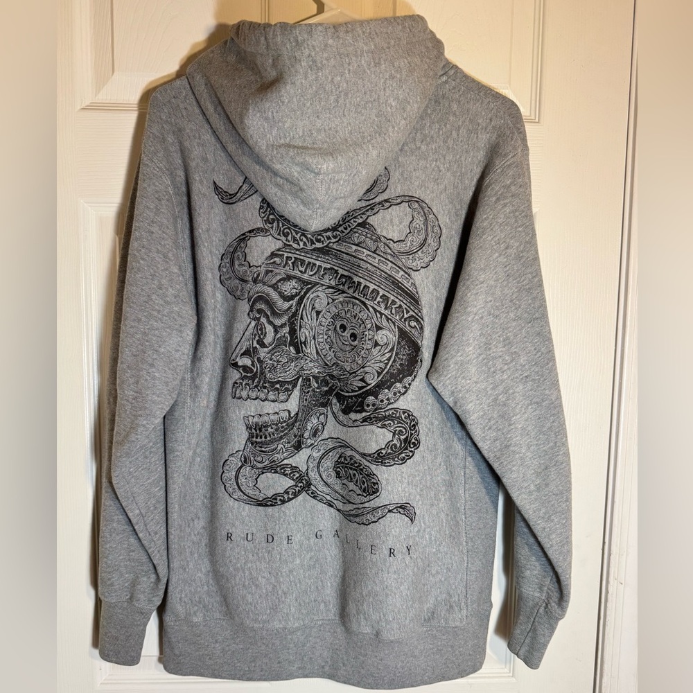 Rude Gallery Graphic Hoodie Skull Serpent Design‎ Streetwear Ink Magical Design
